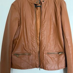 Outer Edge Women's Brown Faux Leather Jacket